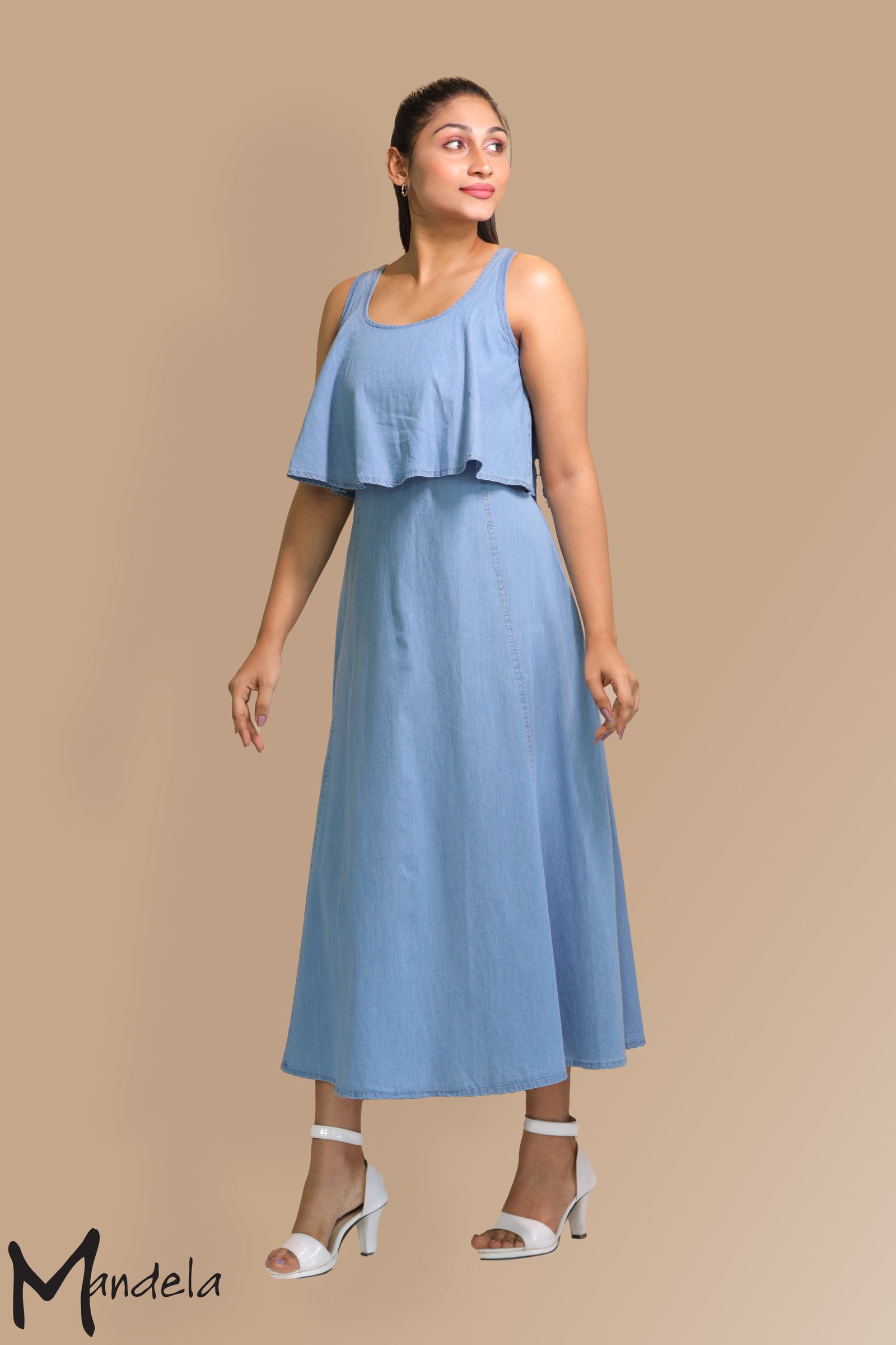 Summer Casual  Sleeveless Denim Dress